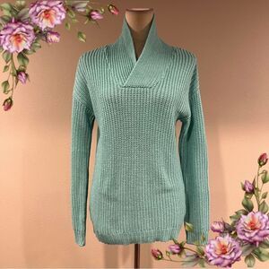 Vintage Blair Mint Cowl v-Neck long sleeve Sweater size small‎